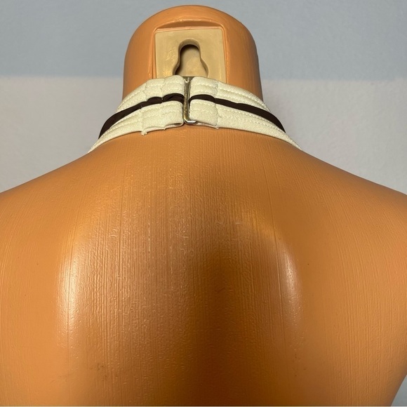 Inc Chocolate V-Neck Halter One Piece with High Back (SW21) - Picture 7 of 9